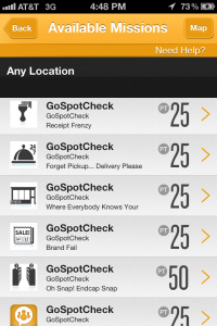 GoSpotcheck missions that pay points