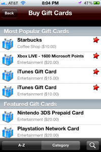 Buy Gift Cards With JunoCredits